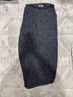 Women’s Soft Grey Wrap And Rouched Skirt Sz L Saturday Sunday Brand